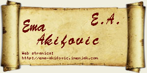 Ema Akifović vizit kartica